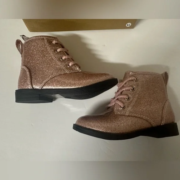 Lucky Brand Kristen Shimmering Rose Gold Boots Size 9 - Picture 6 of 6